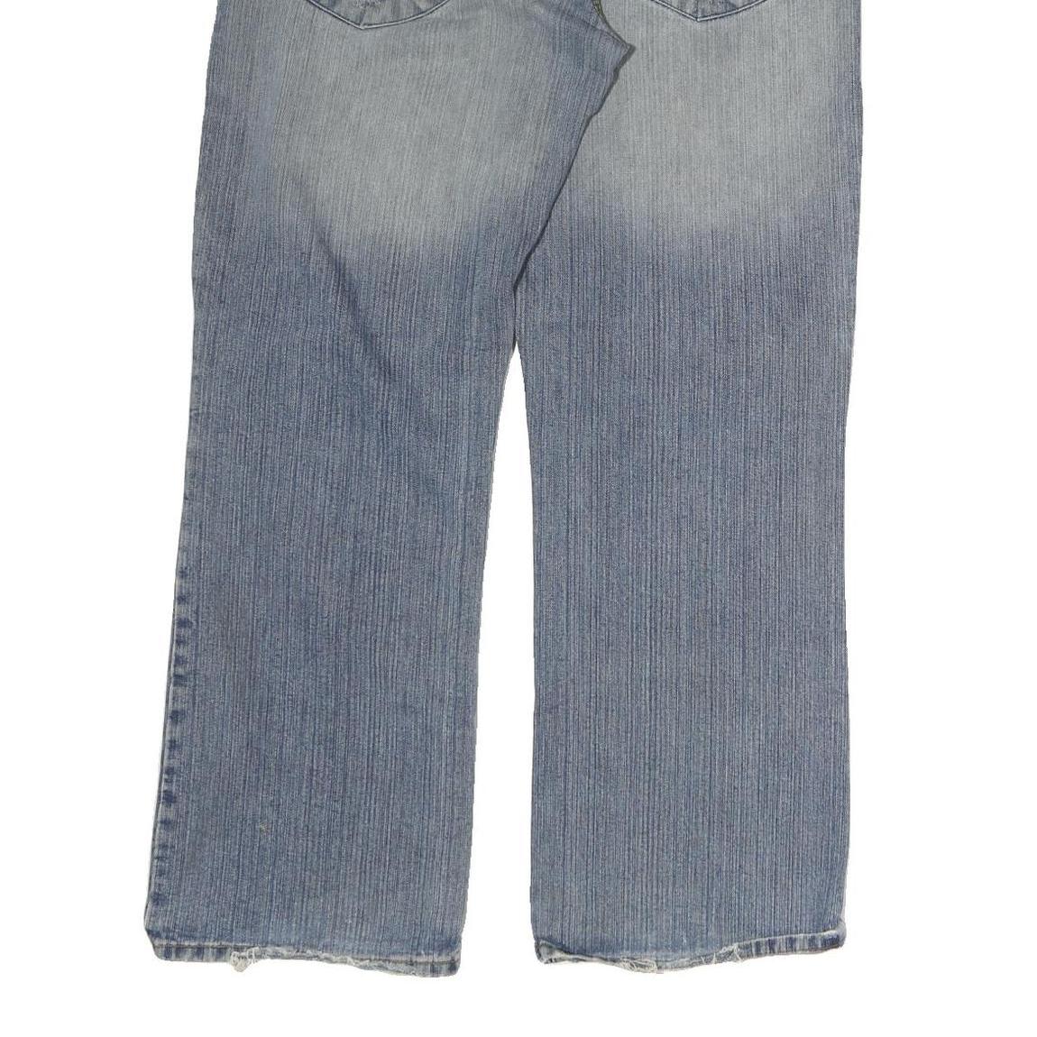 IDENTIC Mens Light Blue Regular Fit Straight Leg Denim Jeans W36 L31 Zip Closure