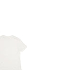 NIKE Womens White Graphic T-Shirt S Short Sleeve Crew Neck Cotton Blend Casual