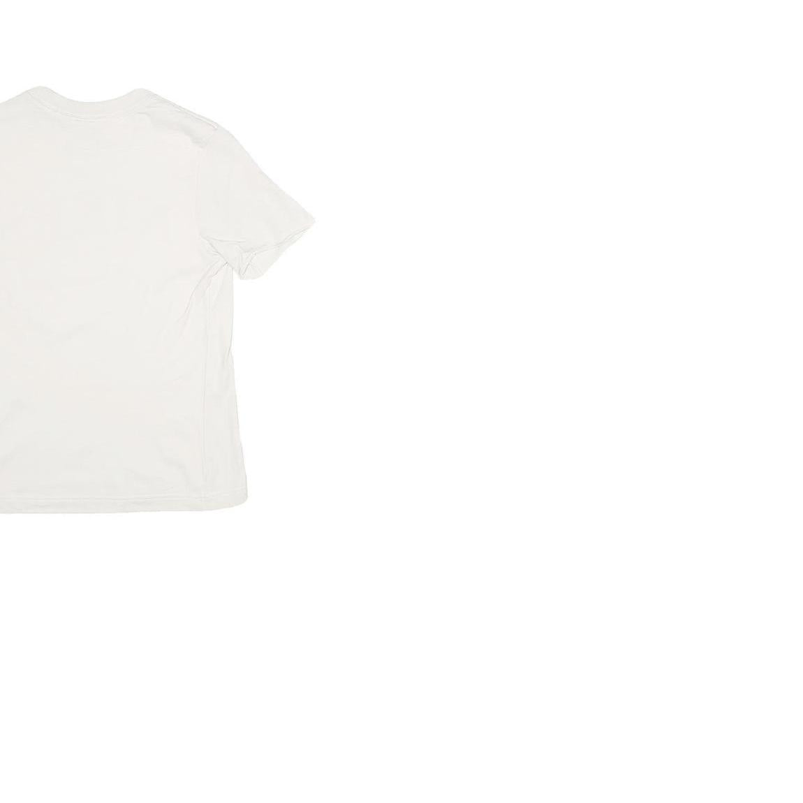 NIKE Womens White Graphic T-Shirt S Short Sleeve Crew Neck Cotton Blend Casual