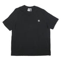 ADIDAS Mens Black Graphic T-Shirt 2XL Short Sleeve Crew Neck Classic Cotton
