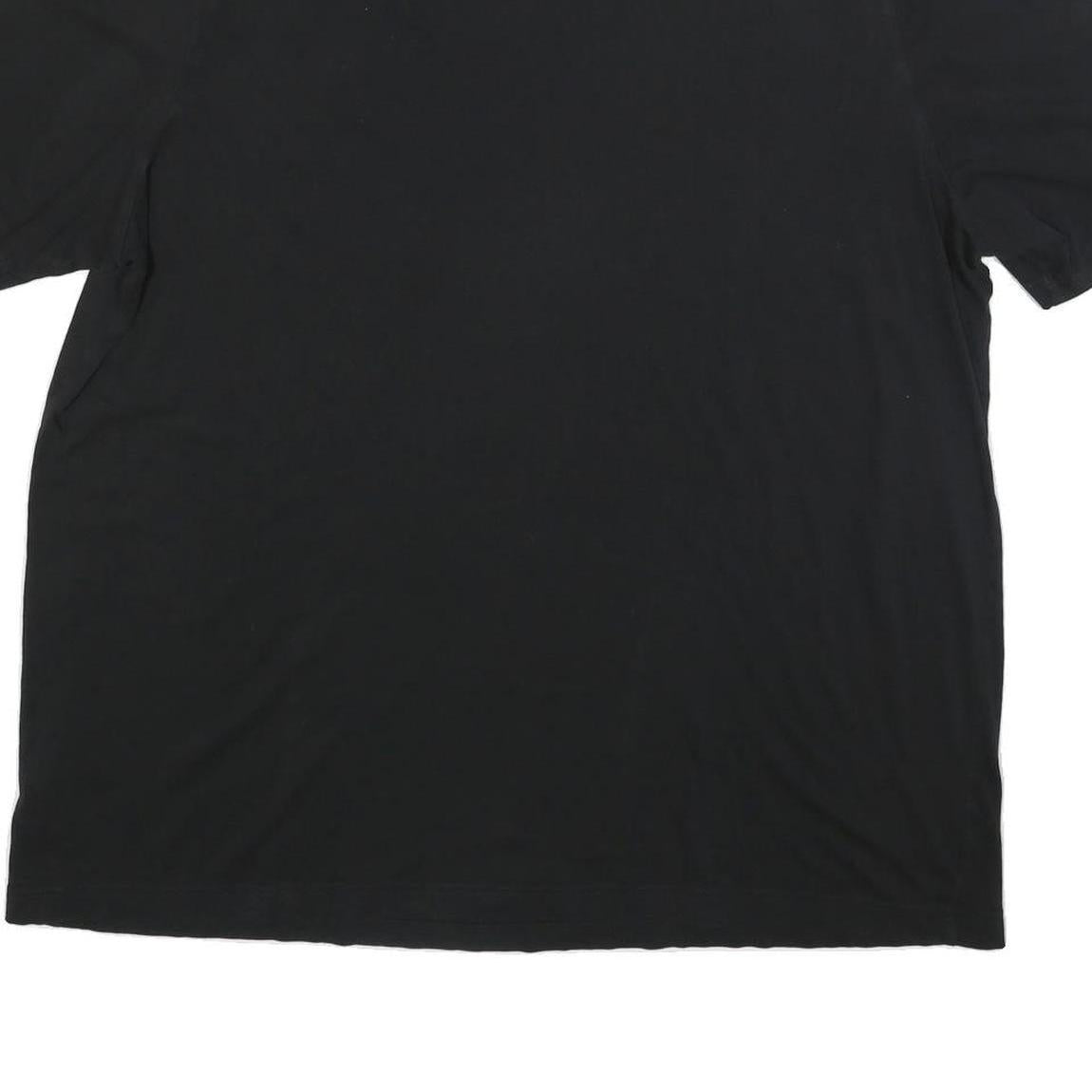 ADIDAS Mens Black Graphic T-Shirt 2XL Short Sleeve Crew Neck Classic Cotton