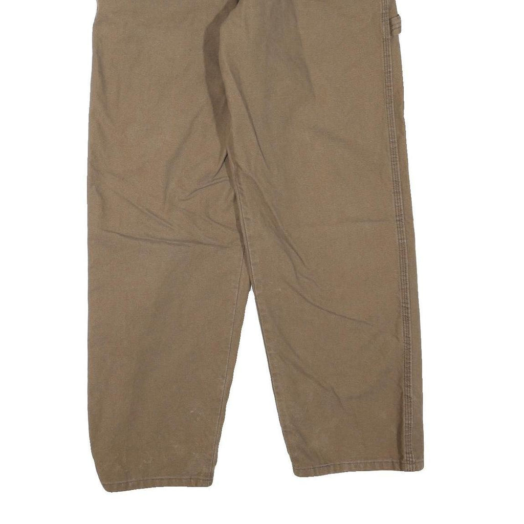 DICKIES Mens Jeans Regular Straight Denim Beige W32 L30 Workwear Zip Closure