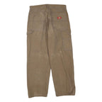 DICKIES Mens Jeans Regular Straight Denim Beige W32 L30 Workwear Zip Closure