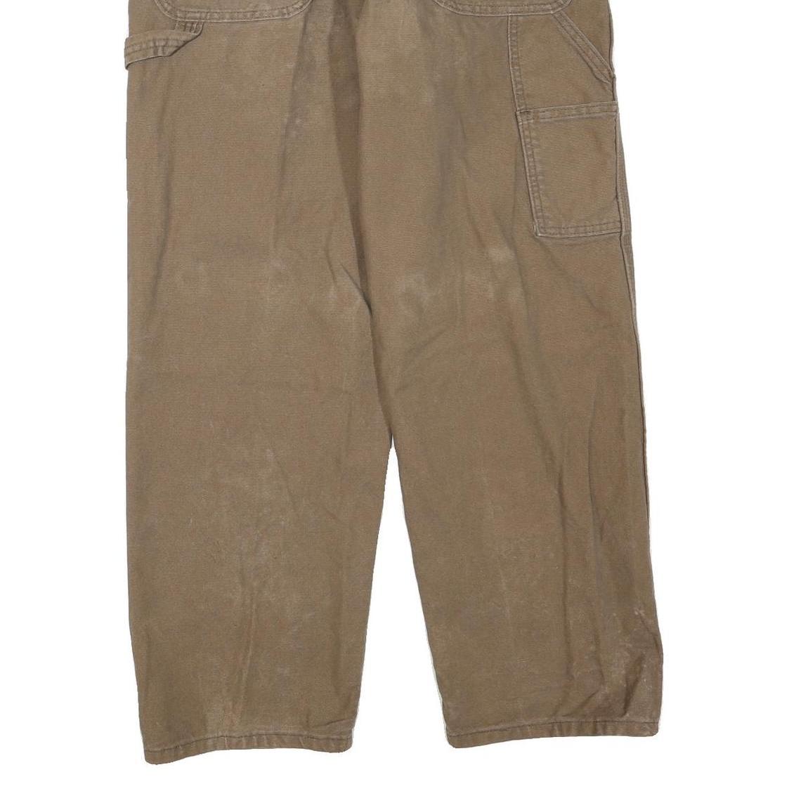 DICKIES Mens Jeans Regular Straight Denim Beige W32 L30 Workwear Zip Closure