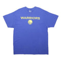 NBA Mens Blue Warriors Graphic T-Shirt XL Short Sleeve Crew Neck Cotton Blend