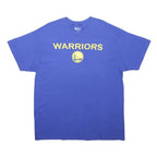 NBA Mens Blue Warriors Graphic T-Shirt XL Short Sleeve Crew Neck Cotton Blend