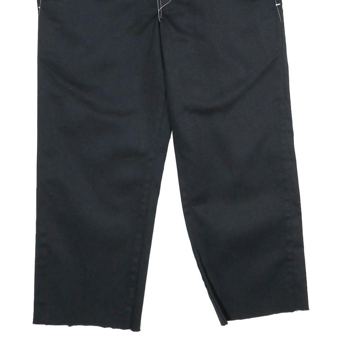 DICKIES Mens Slim Black Trousers W34 L25 Workwear Zip Closure Classic Straight