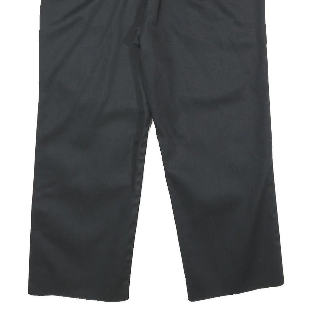 DICKIES Mens Slim Black Trousers W34 L25 Workwear Zip Closure Classic Straight