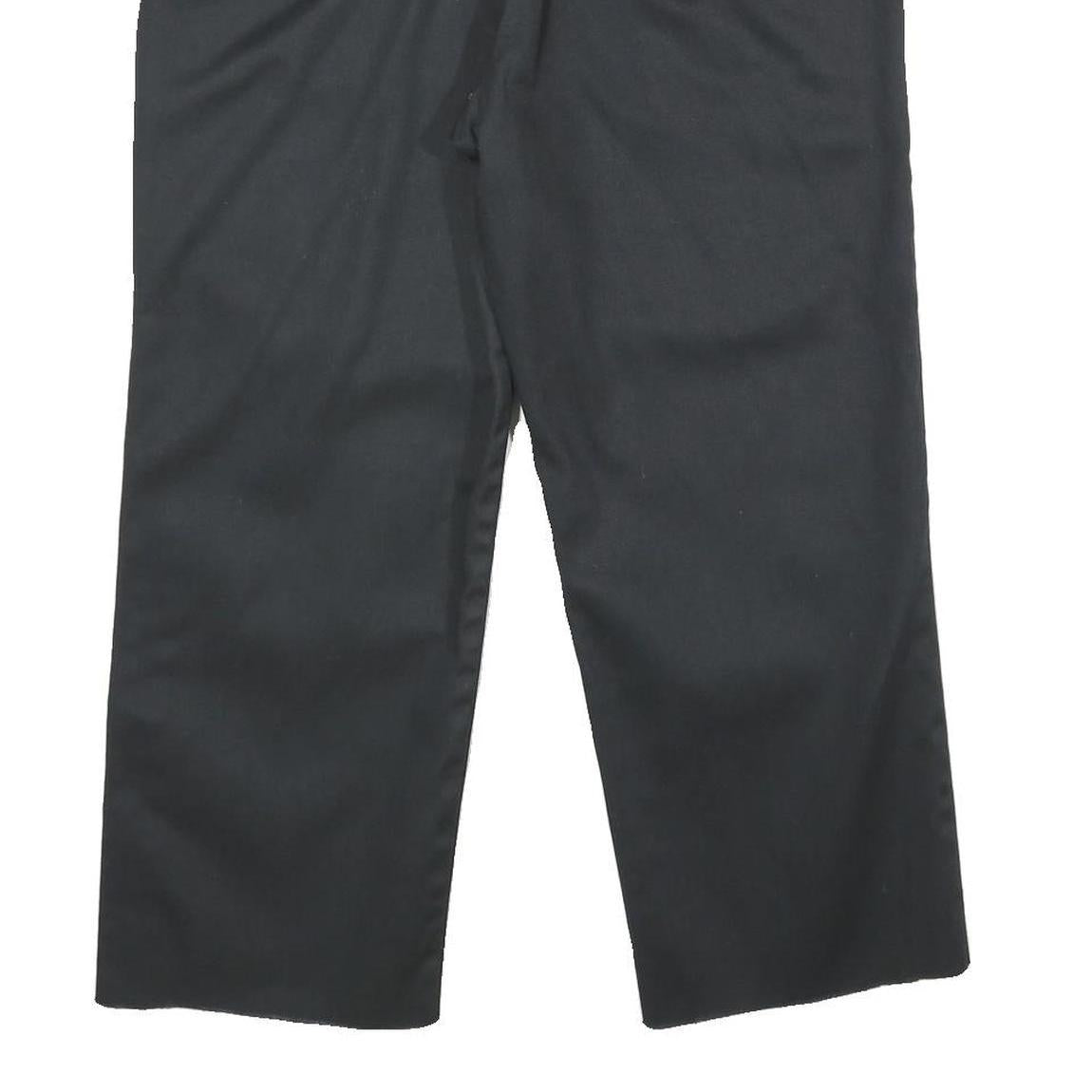 DICKIES Mens Slim Black Trousers W34 L25 Workwear Zip Closure Classic Straight