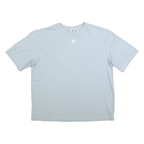 ADIDAS Womens Blue T-Shirt UK 10 Short Sleeve Crew Neck Logo Casual