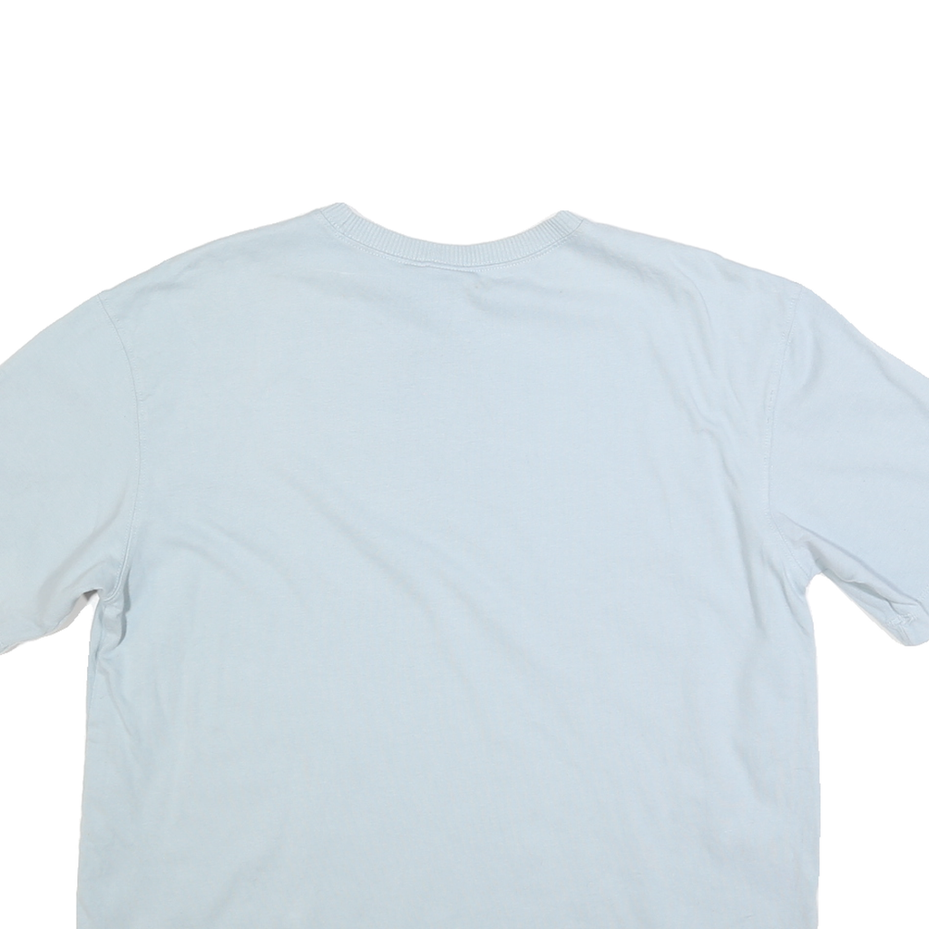 ADIDAS Womens Blue T-Shirt UK 10 Short Sleeve Crew Neck Logo Casual