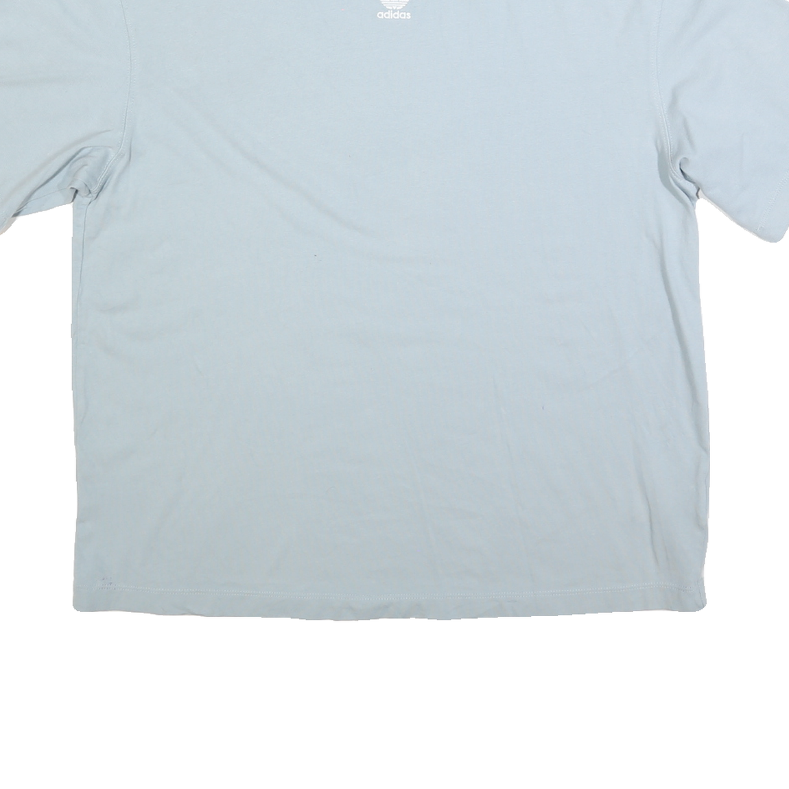 ADIDAS Womens Blue T-Shirt UK 10 Short Sleeve Crew Neck Logo Casual