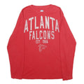 NFL Mens Red Atlanta Falcons Football Shirt Long Sleeve Crew Neck M
