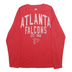 NFL Mens Red Atlanta Falcons Football Shirt Long Sleeve Crew Neck M