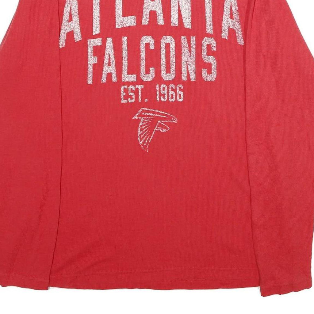 NFL Mens Red Atlanta Falcons Football Shirt Long Sleeve Crew Neck M