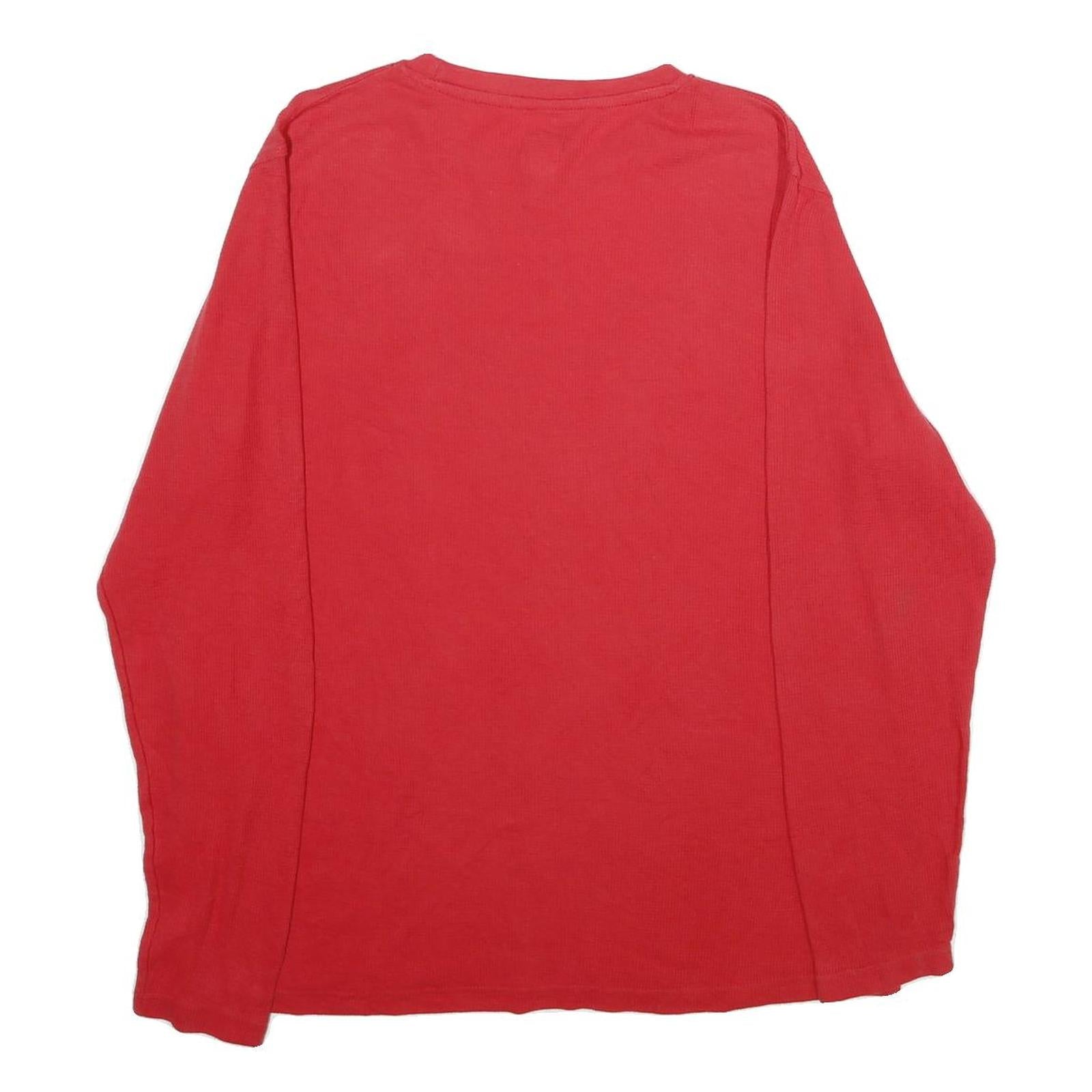 NFL Mens Red Atlanta Falcons Football Shirt Long Sleeve Crew Neck M