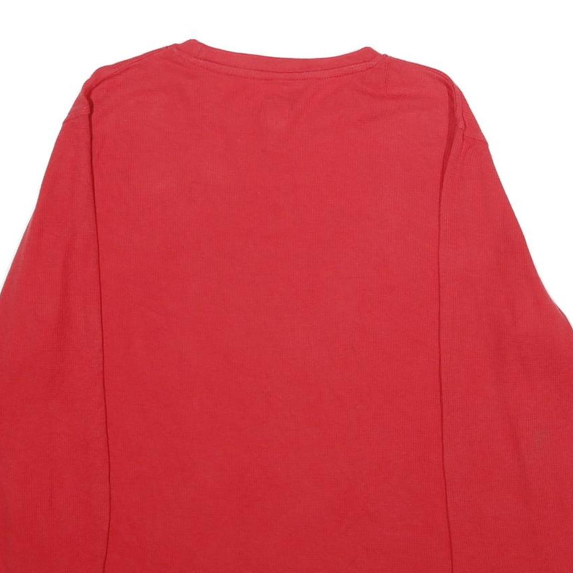 NFL Mens Red Atlanta Falcons Football Shirt Long Sleeve Crew Neck M