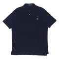 POLO RALPH LAUREN Mens Navy Blue Short Sleeve Classic Polo Shirt M Cotton Blend