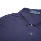 POLO RALPH LAUREN Mens Navy Blue Short Sleeve Classic Polo Shirt M Cotton Blend