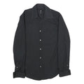 BOSS HUGO BOSS Mens Black Cotton Shirt S Button Collar Long Sleeve Formal