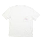ADIDAS Womens White Adventure Graphic T-Shirt L Short Sleeve Crew Neck Cotton