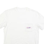 ADIDAS Womens White Adventure Graphic T-Shirt L Short Sleeve Crew Neck Cotton