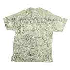 JERZEES Mens Beige Paradise Island Bahamas Graphic T-Shirt L Short Sleeve Crew