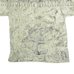 JERZEES Mens Beige Paradise Island Bahamas Graphic T-Shirt L Short Sleeve Crew