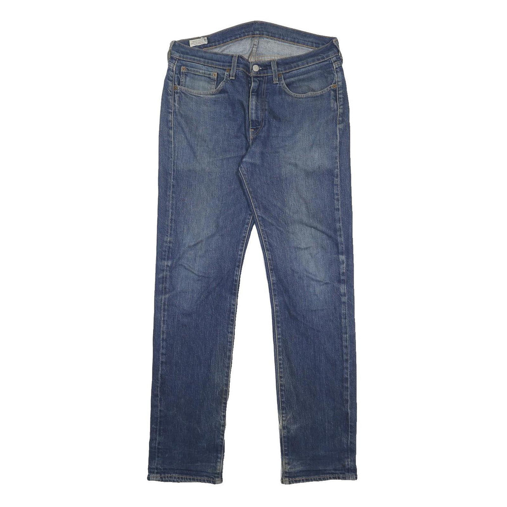 LEVI'S 514 Slim Mens Jeans Blue Denim W32 L34 Cotton Blend Zip Regular Fit