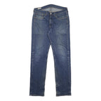 LEVI'S 514 Slim Mens Jeans Blue Denim W32 L34 Cotton Blend Zip Regular Fit