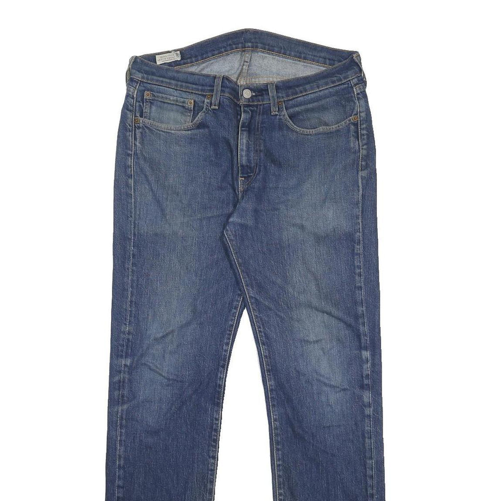 LEVI'S 514 Slim Mens Jeans Blue Denim W32 L34 Cotton Blend Zip Regular Fit