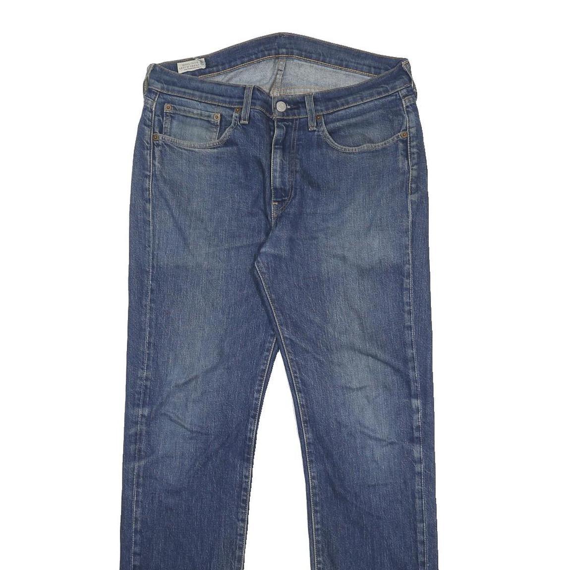 LEVI'S 514 Slim Mens Jeans Blue Denim W32 L34 Cotton Blend Zip Regular Fit