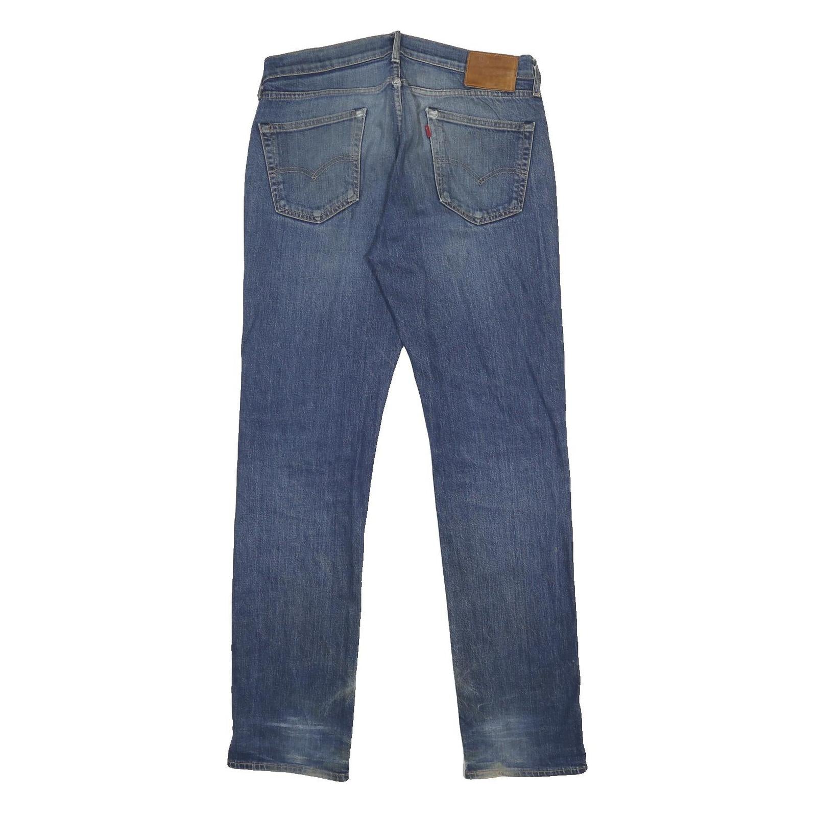 LEVI'S 514 Slim Mens Jeans Blue Denim W32 L34 Cotton Blend Zip Regular Fit