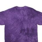 THE MOUNTAIN Mens Purple Graphic T-Shirt M Short Sleeve Crew Neck Tie Dye Peace
