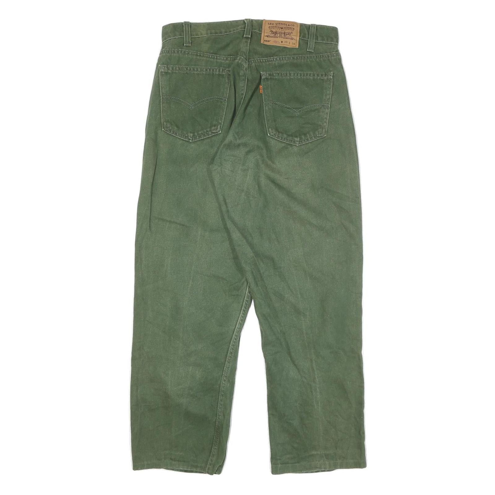 LEVI'S 560 Womens Jeans Green Regular Loose Denim Medium W27 L29 Classic Fit