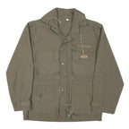 FISPO Mens Green Zip Jacket L Polyester Blend Outdoor Utility Classic Fit