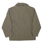 FISPO Mens Green Zip Jacket L Polyester Blend Outdoor Utility Classic Fit