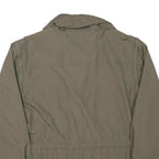 FISPO Mens Green Zip Jacket L Polyester Blend Outdoor Utility Classic Fit