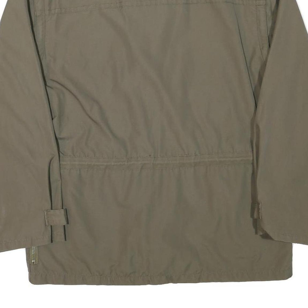 FISPO Mens Green Zip Jacket L Polyester Blend Outdoor Utility Classic Fit