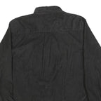 MARC EDWARDS Mens Black Casual Cotton Blend Shirt L Button-Down Pocket Long