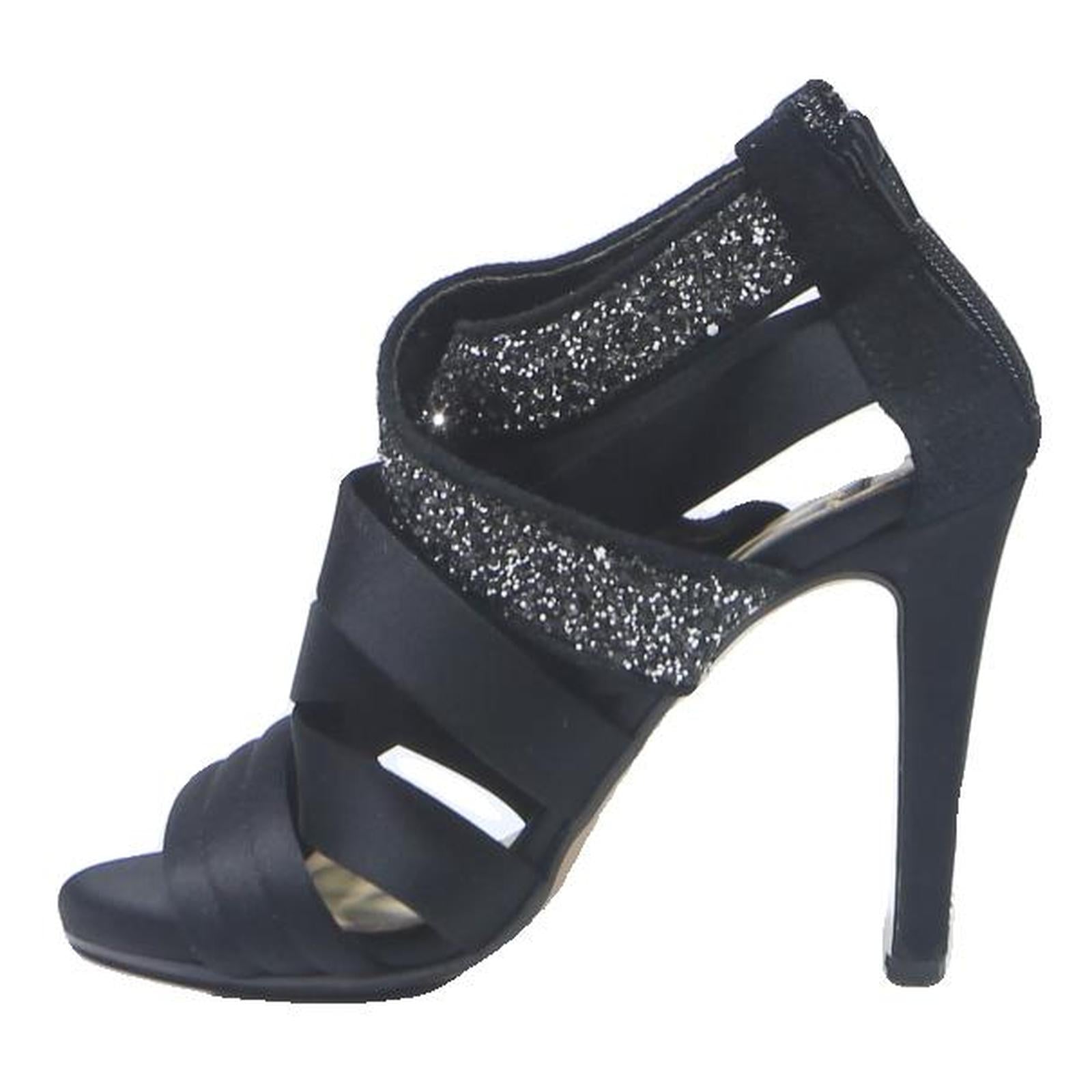BATA Womens Strappy Black Synthetic High Heel Sandals UK 3 Sparkle Detail