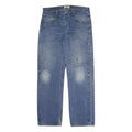 LEVI'S 501 Mens Jeans Blue Regular Straight Denim Medium W35 L34 Classic Button