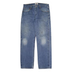 LEVI'S 501 Mens Jeans Blue Regular Straight Denim Medium W35 L34 Classic Button