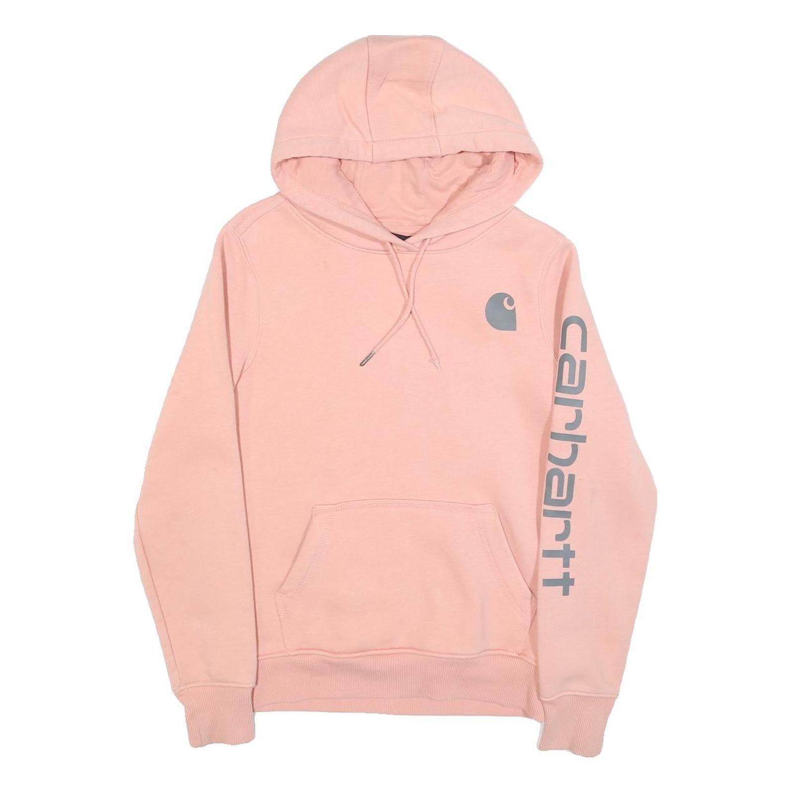 CARHARTT Womens Pink Hoodie XS Cotton Blend Pullover Casual Streetwear