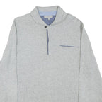 TED BAKER Mens Grey Long Sleeve Plain M Polo Shirt Cotton Blend Casual