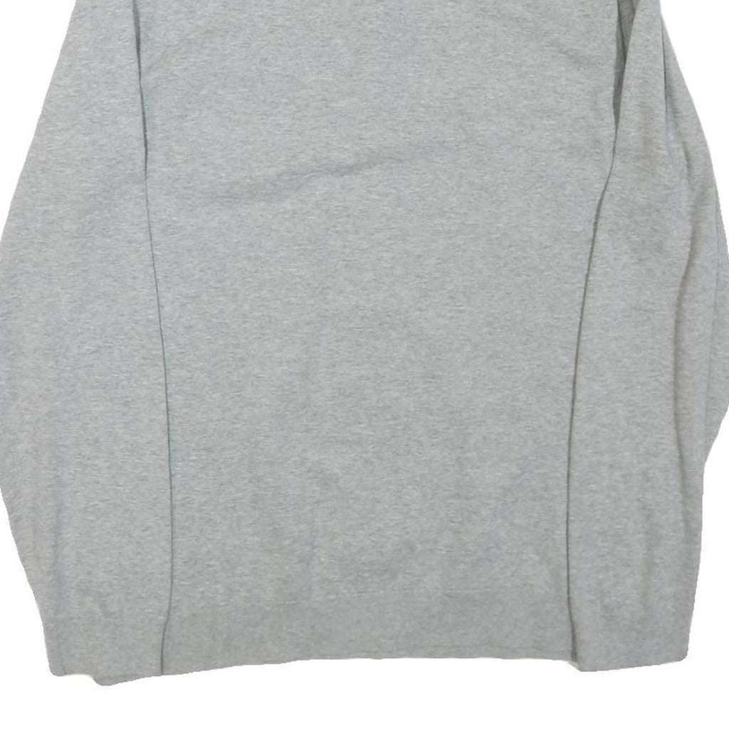 TED BAKER Mens Grey Long Sleeve Plain M Polo Shirt Cotton Blend Casual