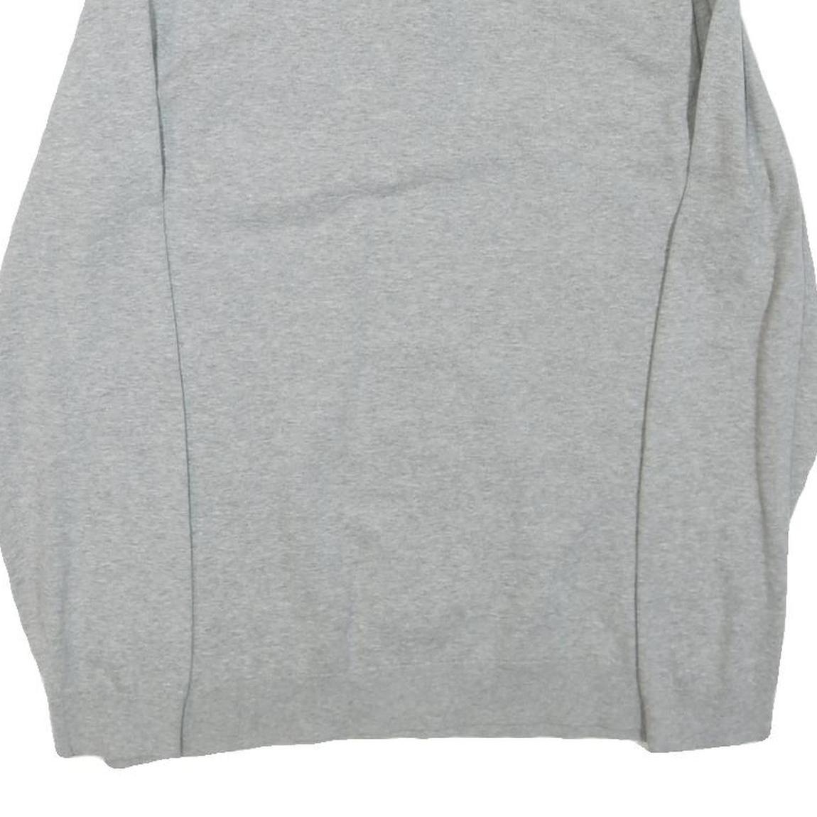 TED BAKER Mens Grey Long Sleeve Plain M Polo Shirt Cotton Blend Casual