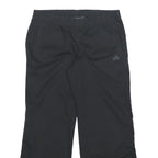 ADIDAS Womens Polyester Blend Black Relaxed Drawstring Trousers W34 L29