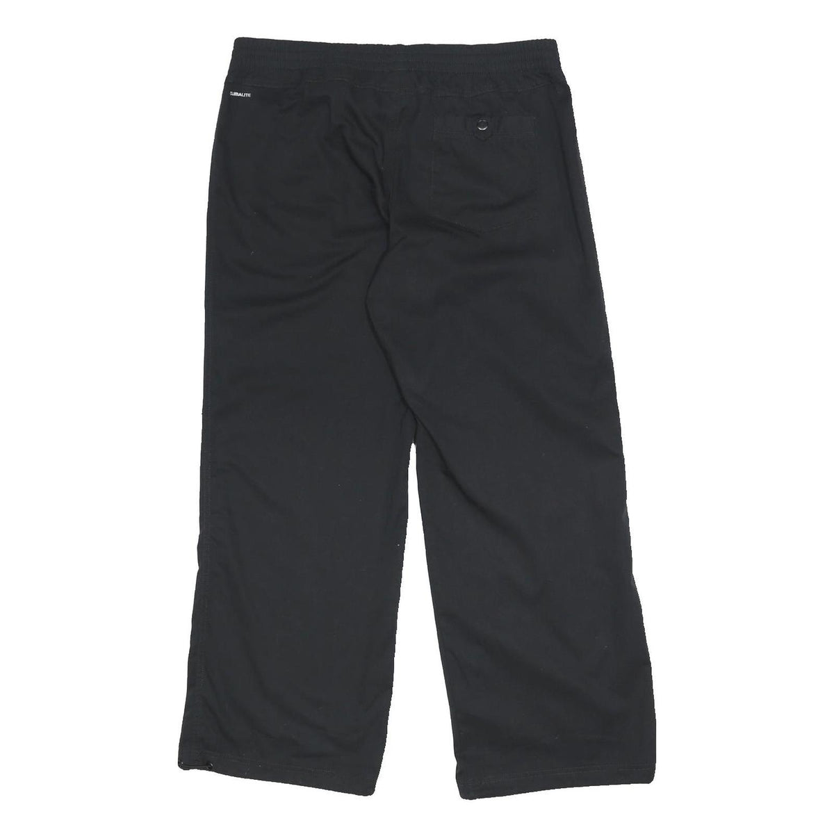 ADIDAS Womens Polyester Blend Black Relaxed Drawstring Trousers W34 L29