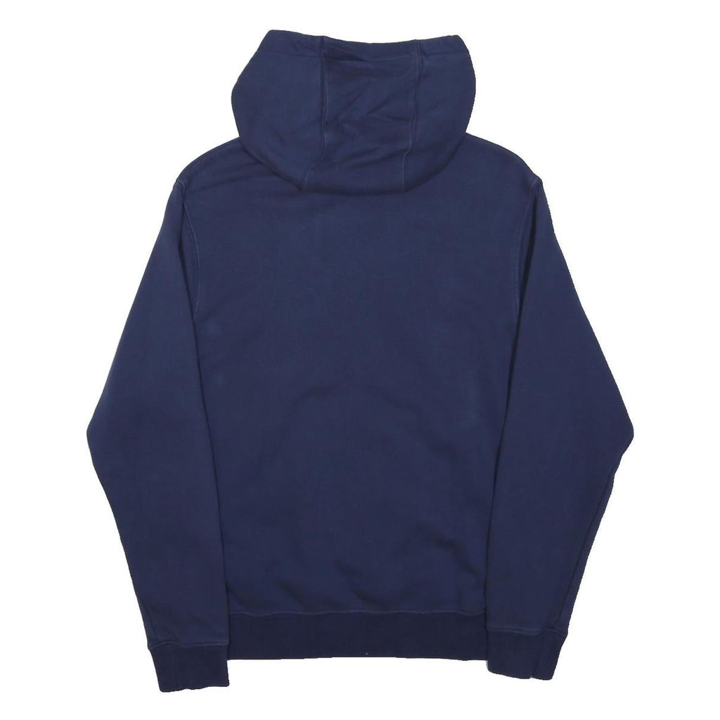 NIKE Mens Navy Blue Hoodie S Cotton Blend Pullover Sports Casual